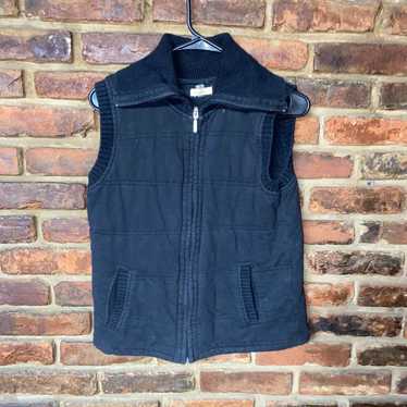 Other Onque Casuals Black Zip-Up Sleeveless Vest … - image 1