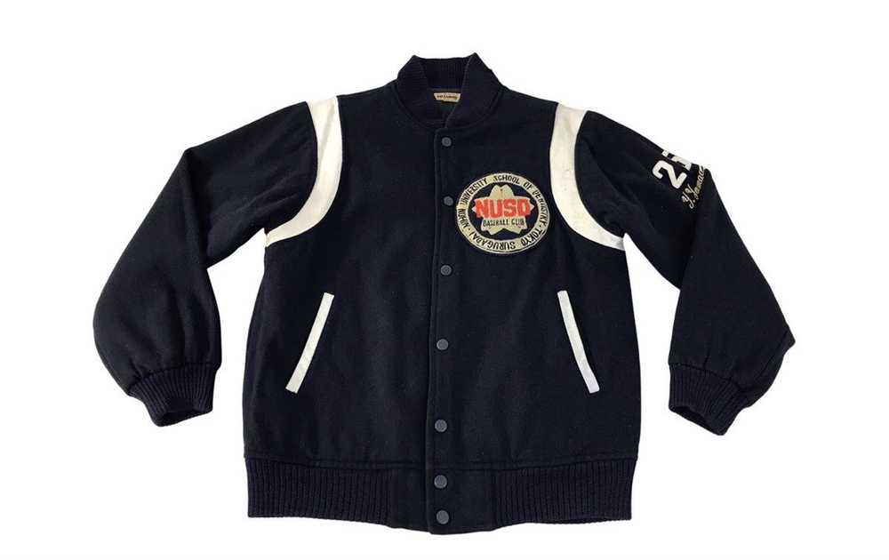 Mizuno × Varsity Jacket × Vintage Vtg Mizuno Nuso… - image 1