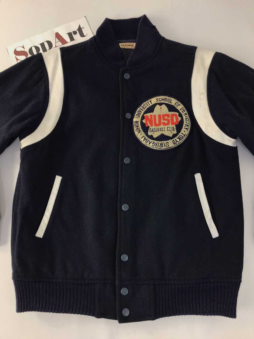 Mizuno × Varsity Jacket × Vintage Vtg Mizuno Nuso… - image 3