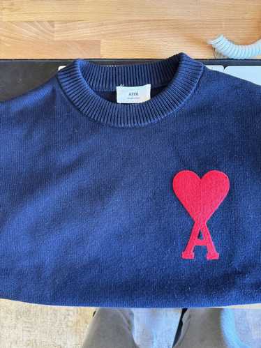 AMI Navy Ami de Cœur Oversize Sweater XL