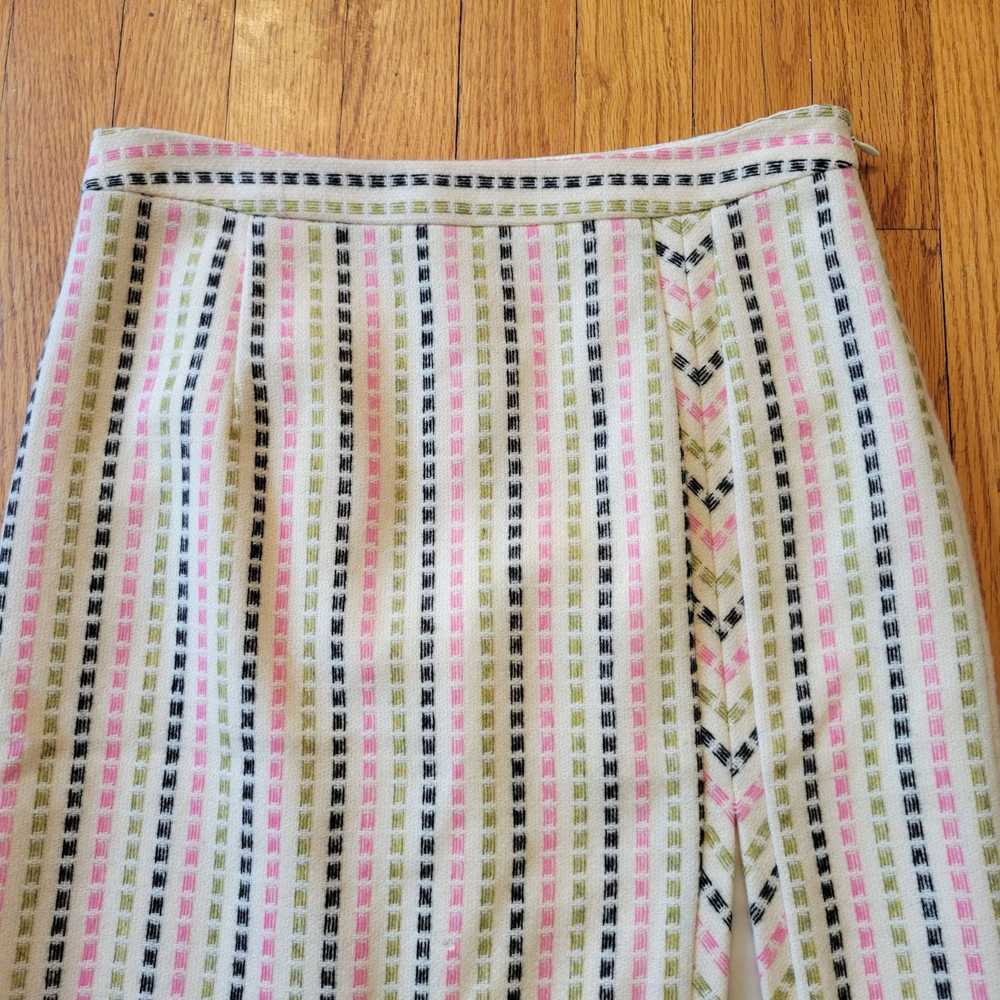 Vintage Milly NY 4 Wool Pencil Skirt Front Slit P… - image 2