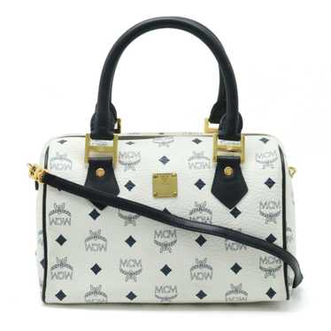 MCM Glam Boston Handbag Shoulder Bag PVC Leather … - image 1
