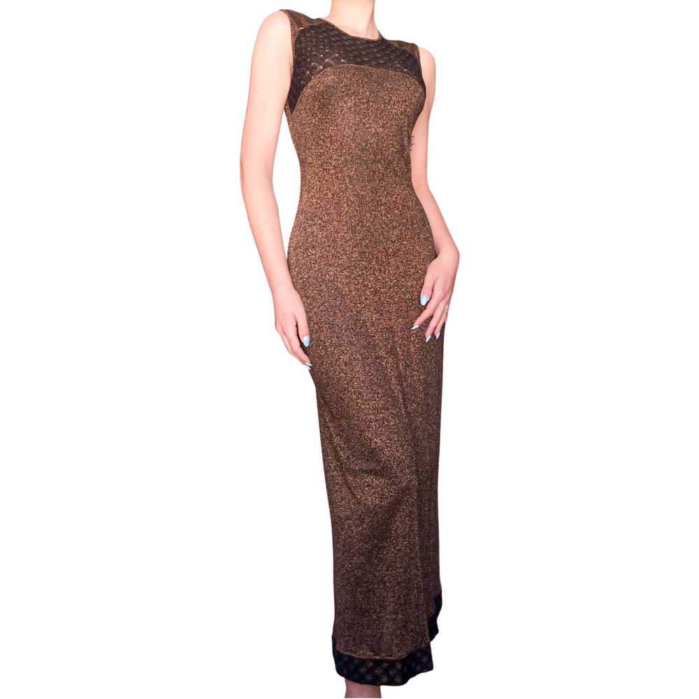 Christian LaCroix 1990's maxi copper dress - image 4