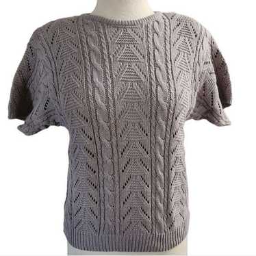 Vintage Vintage Russ Petites Medium Tan Knit Shir… - image 1