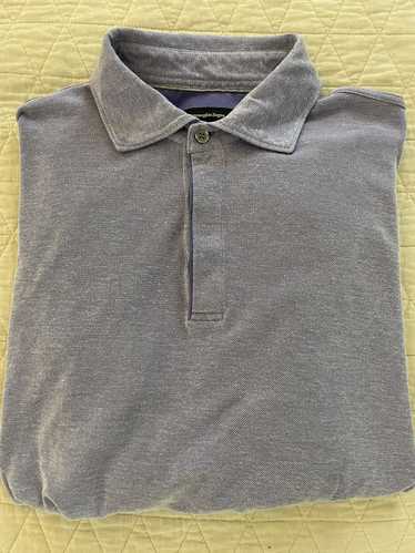 Ermenegildo Zegna Pique Knit Long Sleeve Polo Shir