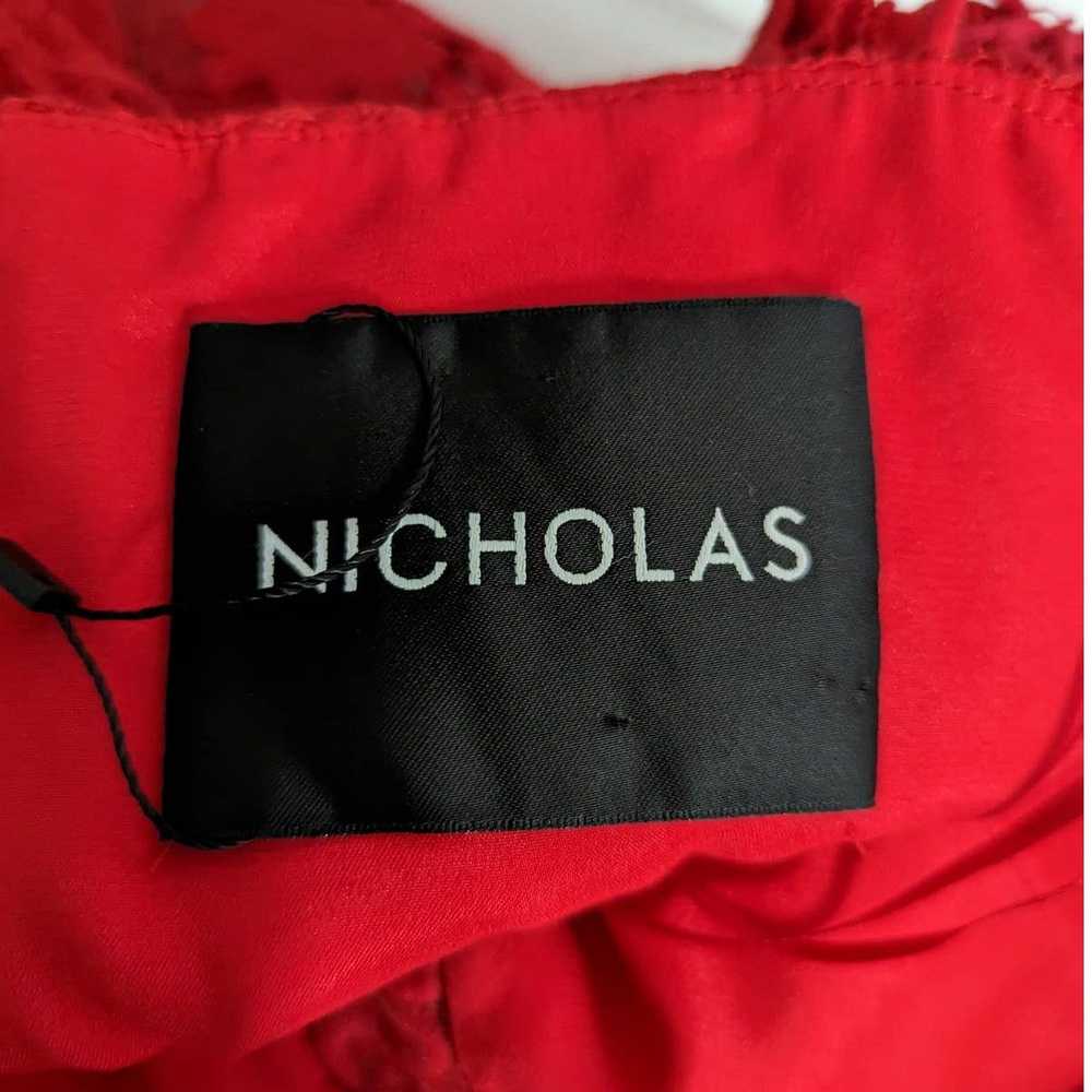 Nicholas NICHOLAS Rouleau Red Lace Sleeveless V-N… - image 4
