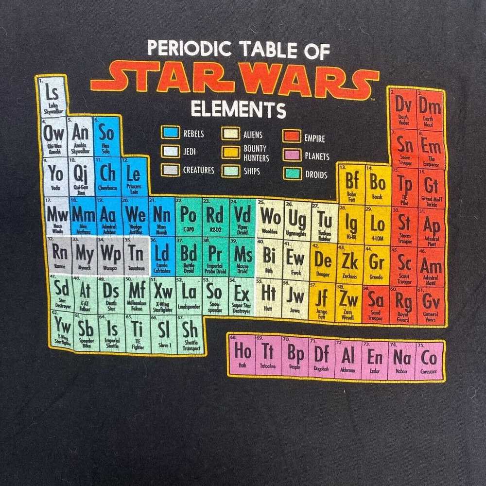 Star Wars Periodic Table of Star Wars Graphic Tee… - image 2