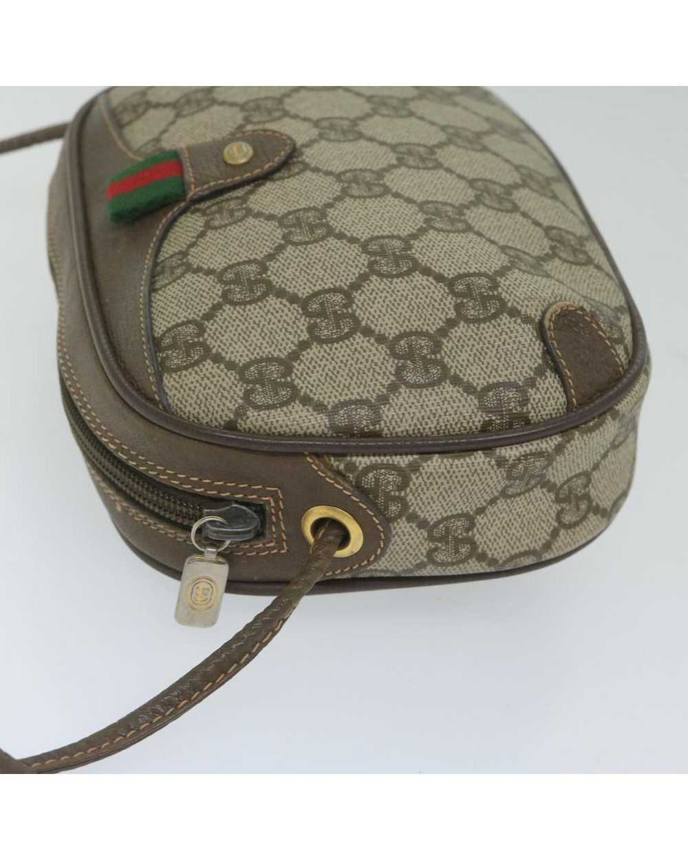 Gucci Beige and Red GG Supreme Shoulder Bag with … - image 4