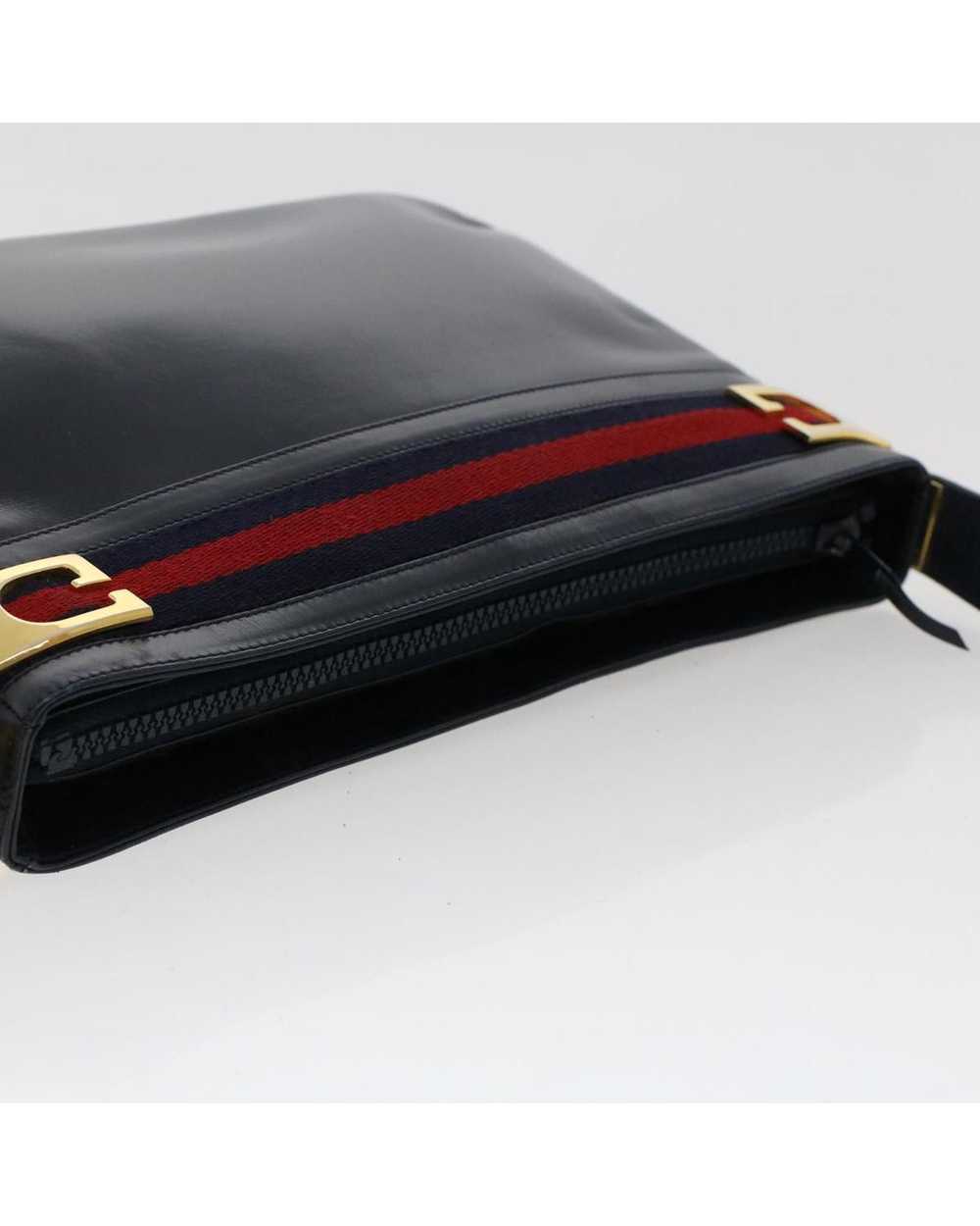 Gucci Navy and Red Leather Shoulder Bag - image 6