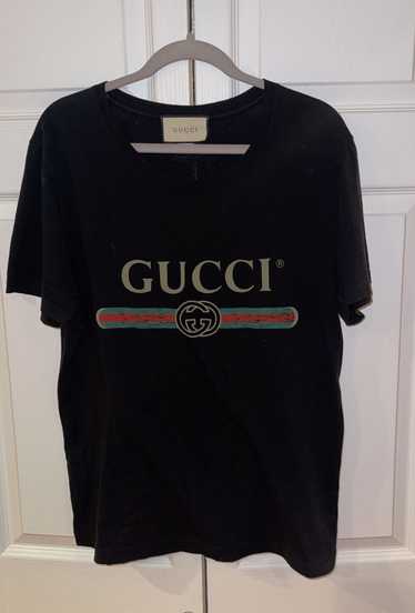 Gucci Oversize washed T-shirt with Gucci logo