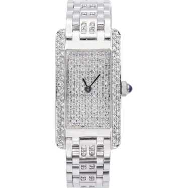 Estate 14K White Gold Diamond Quartz Women's Watch