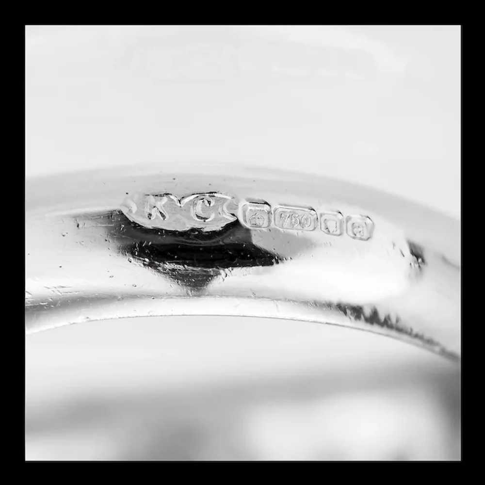 2.00 cts Diamond Pavé 18 Karat White Gold Hoop Ea… - image 4