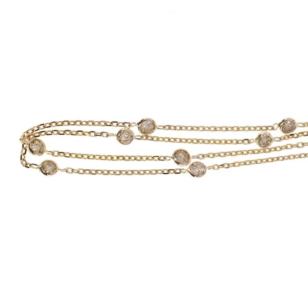 Diamond By The Yard 14 Karat Rose Gold Necklace - image 3