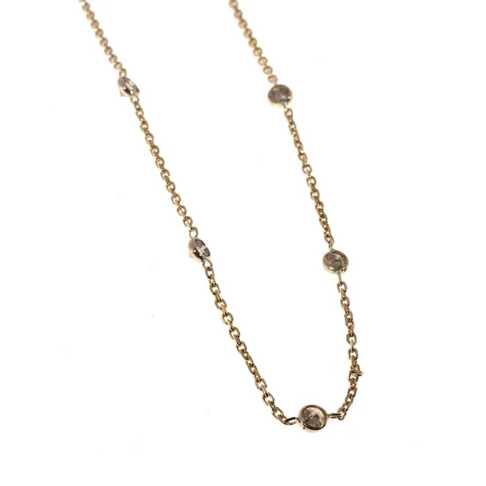 Diamond By The Yard 14 Karat Rose Gold Necklace - image 4