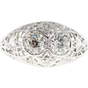 .50ct Diamond Art Deco Platinum Hand Pierced Filig
