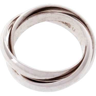 Cartier Trinity 18k White Gold Band Rolling Ring