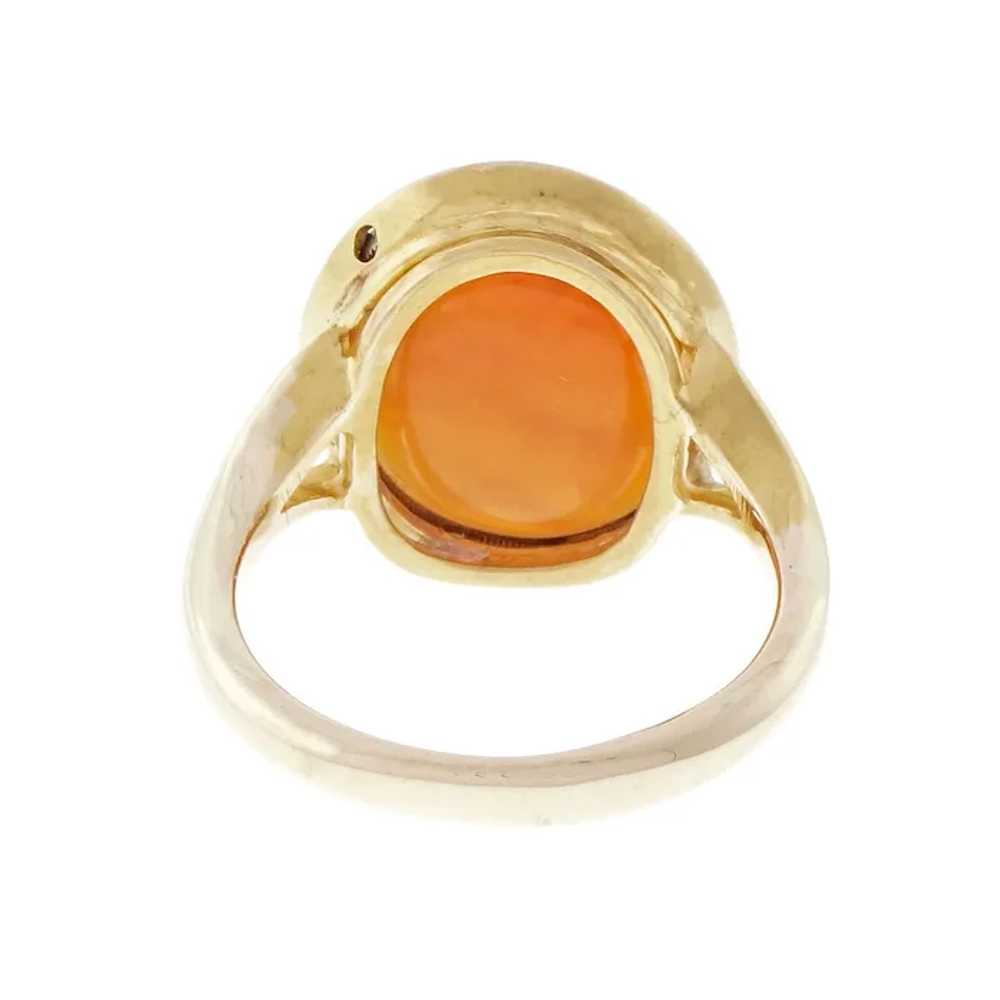 Carnelian Hardstone Intaglio Style 14k Yellow Gol… - image 5