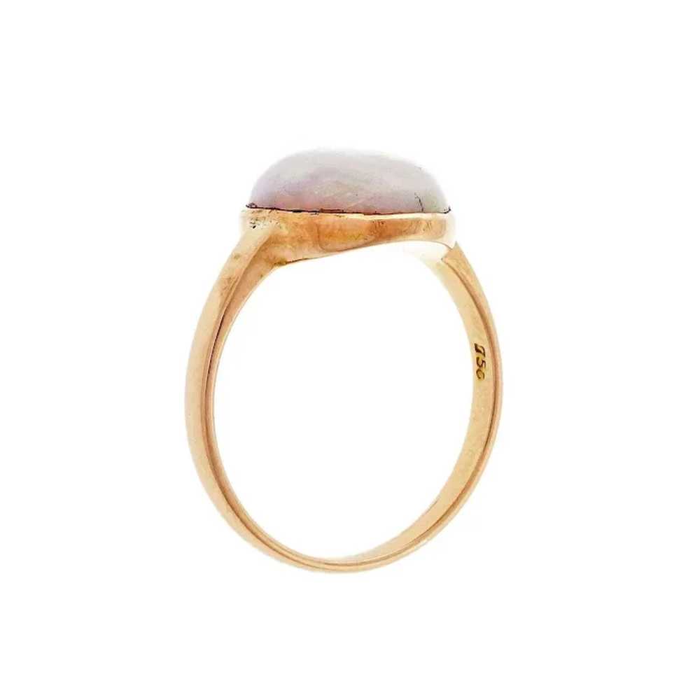 Oval Opal 18k Rose Gold Cabochon Ring - image 4