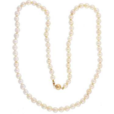 Japanese Cultured Pearl 14 Karat Gold Necklace Bra