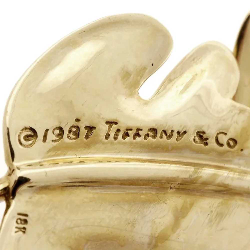 Tiffany & Co. 18k Yellow Gold Oak Leaf Pin Brooch - image 4