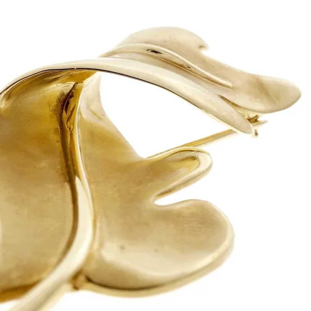 Tiffany & Co. 18k Yellow Gold Oak Leaf Pin Brooch - image 5