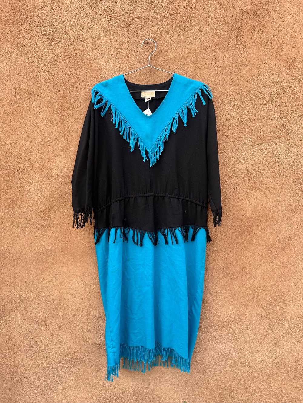 Black & Turquoise Cowgirl Dress by Sun Country To… - image 1