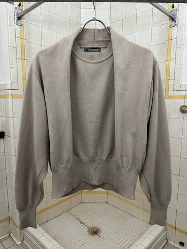1980s Issey Miyake Draped Collar Sweater - Size S