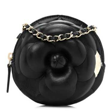 CHANEL Lambskin Mini Camellia Bouquet Clutch With 