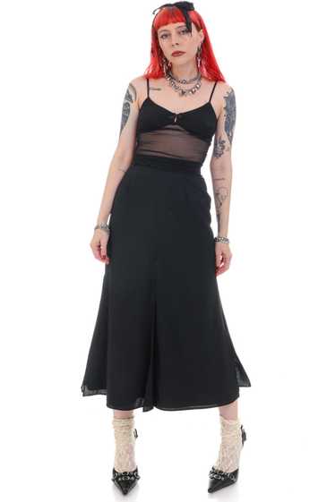 Vintage 80's Doncaster Black A-Line Skirt - XS