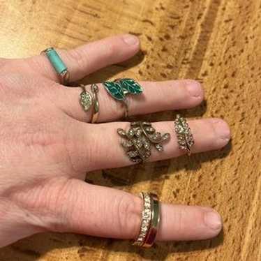 Bundle Of 7 Assorted Rings Approx. Size 6 - image 1