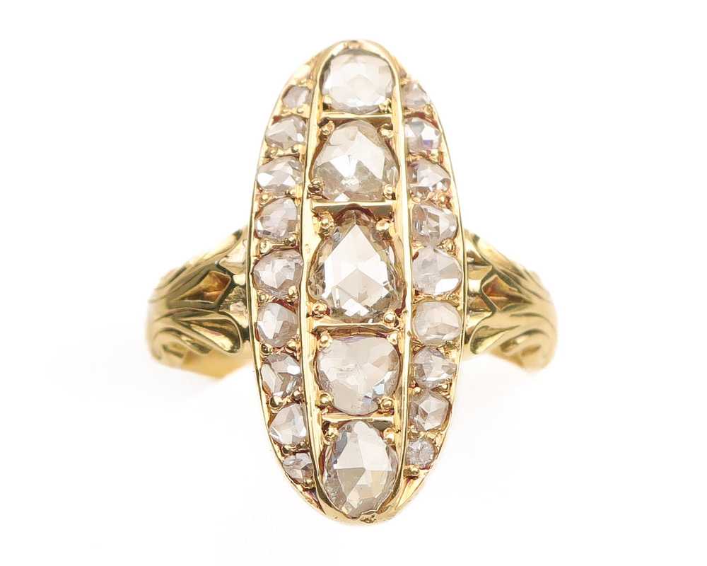 Victorian Rose-Cut Diamond Ring - image 1