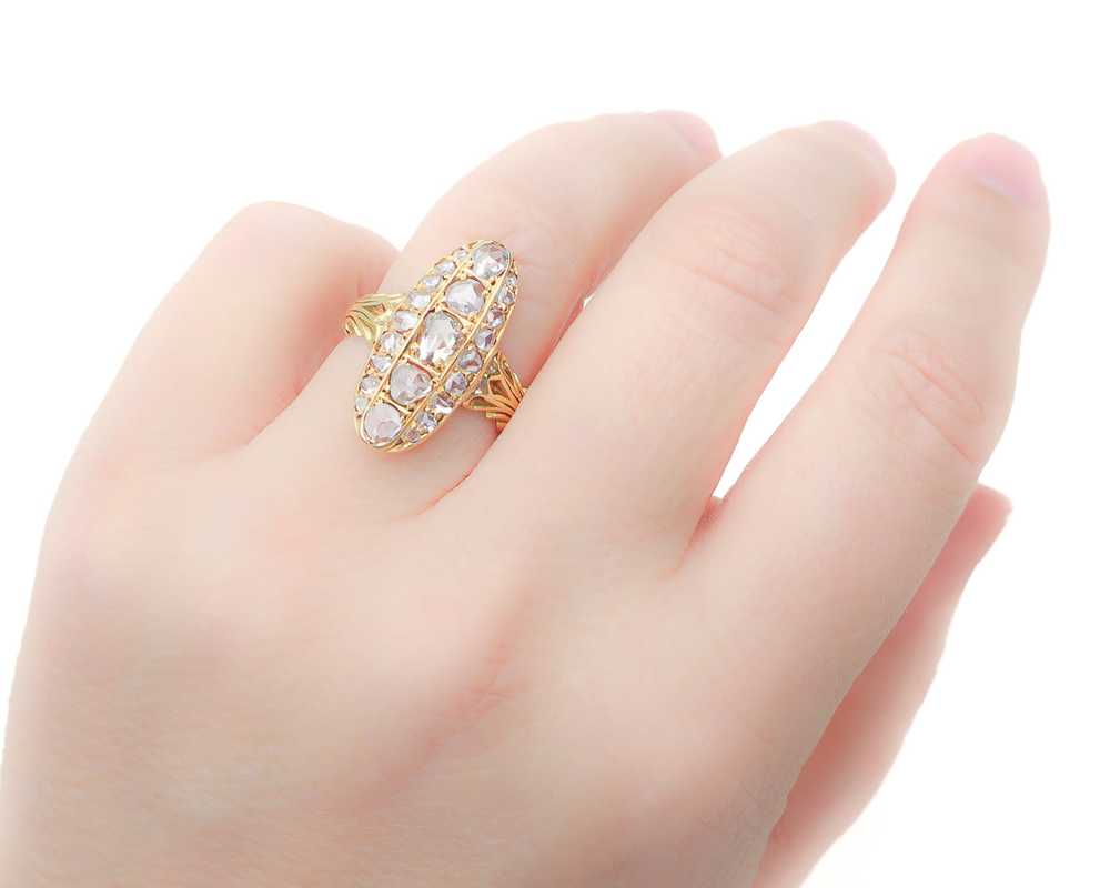 Victorian Rose-Cut Diamond Ring - image 4