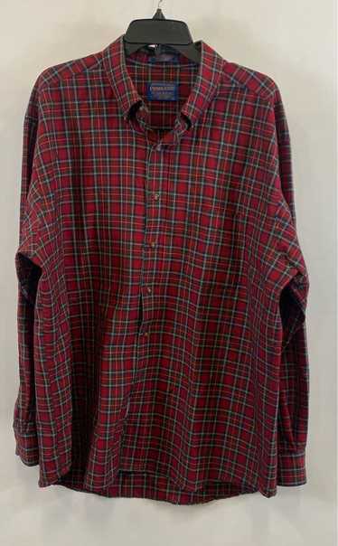 Pendleton Red Plaid Wool Shirt - Size X Large