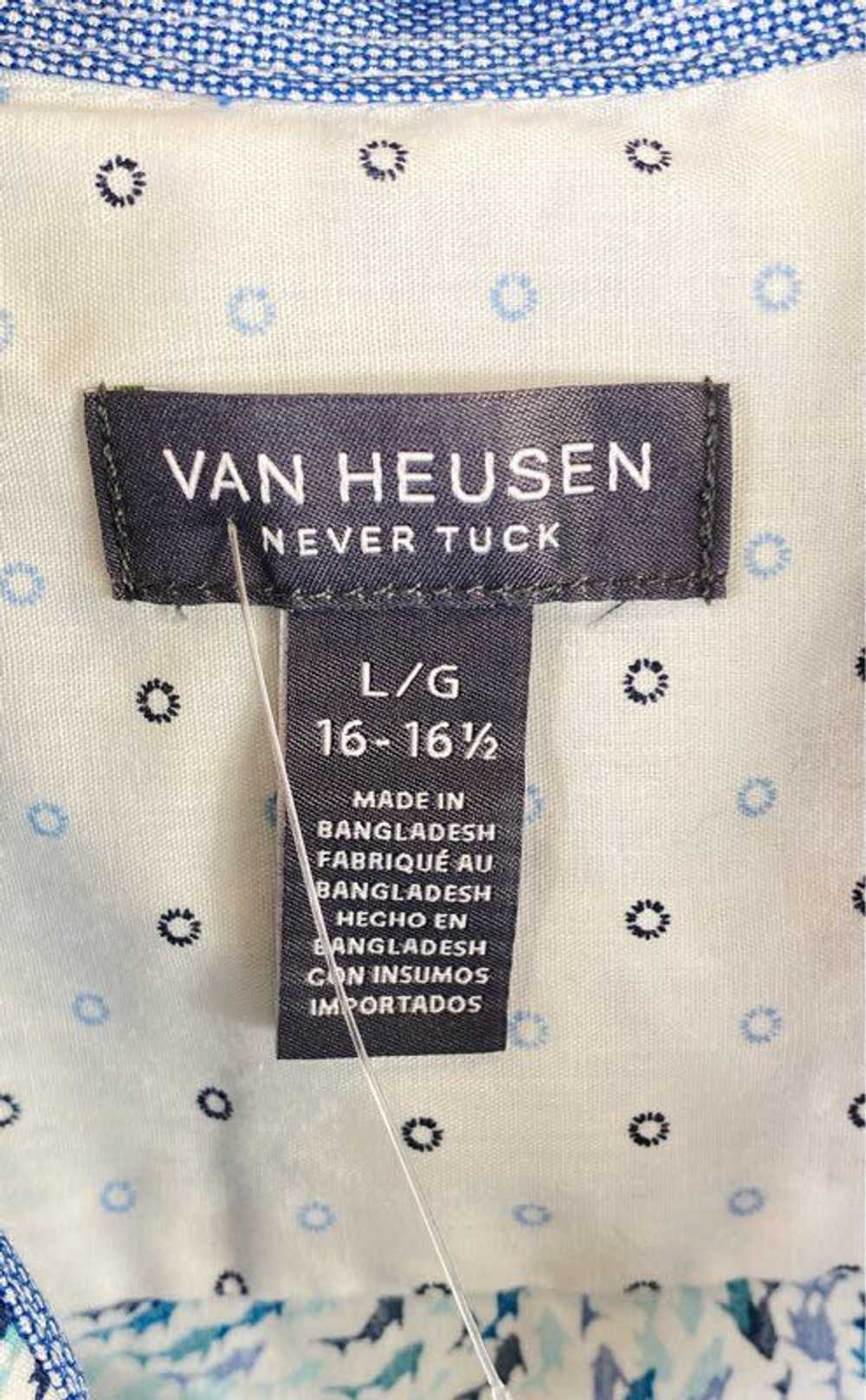 Van Heusen Men Blue Button Up Shirt L - image 3