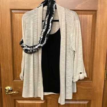 Notations 3pc Top Jacket Size 1x With Built In Ca… - image 1