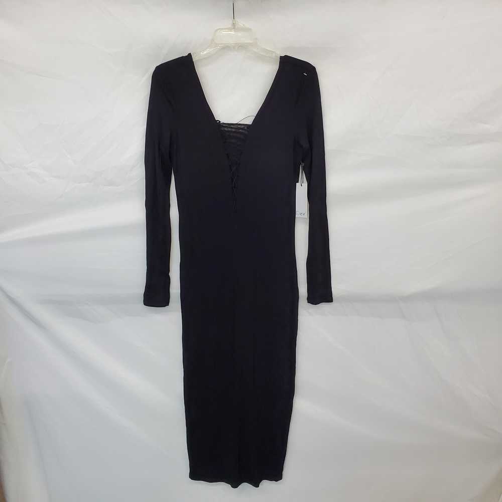 Dex Black Long Sleeve Maxi Dress WM Size M NWT - image 1