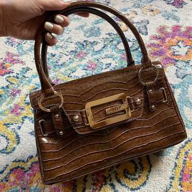 Vintage Y2K Guess Faux Crocodile Leather Handbag