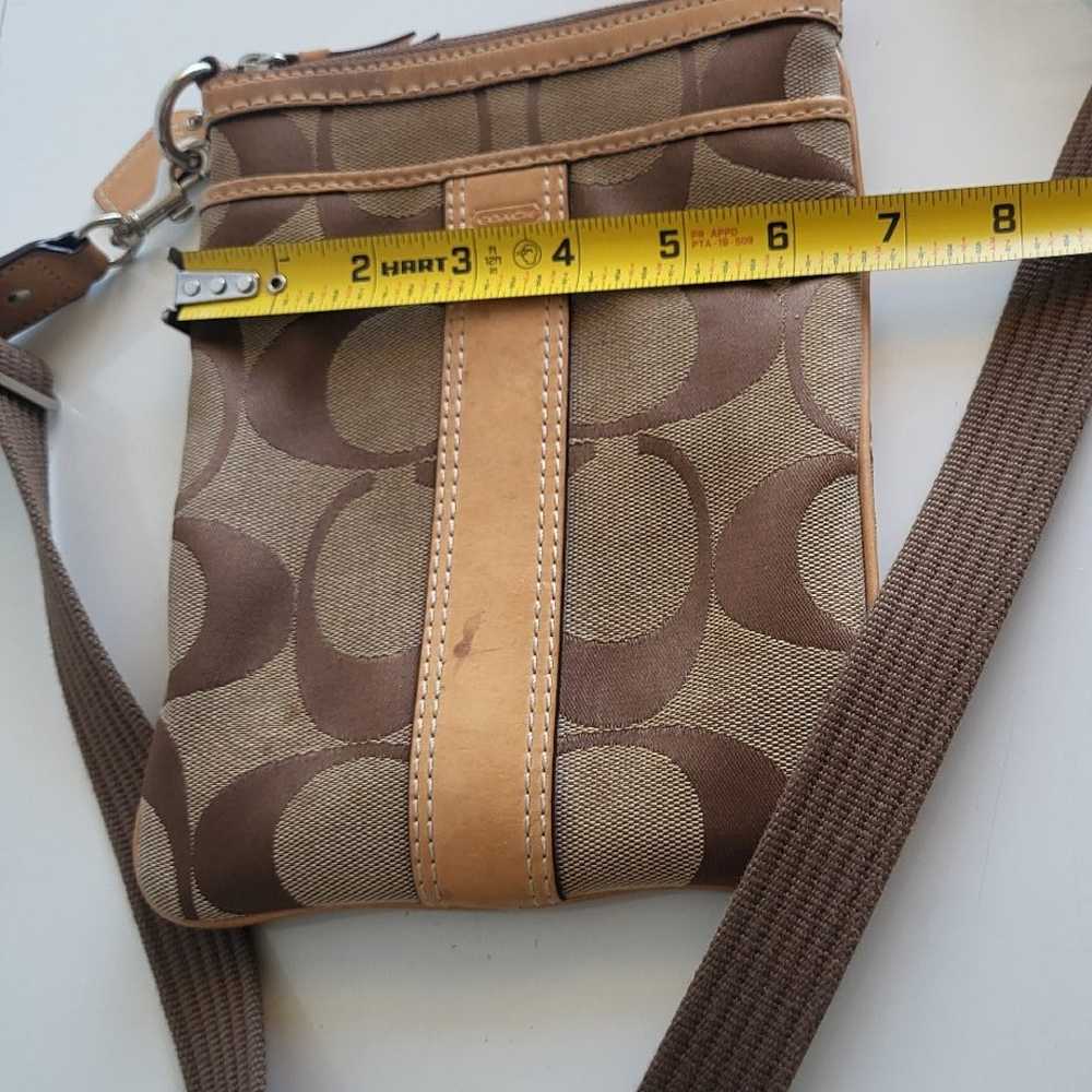 Coach vegan crossbody purse small brown bag - image 7