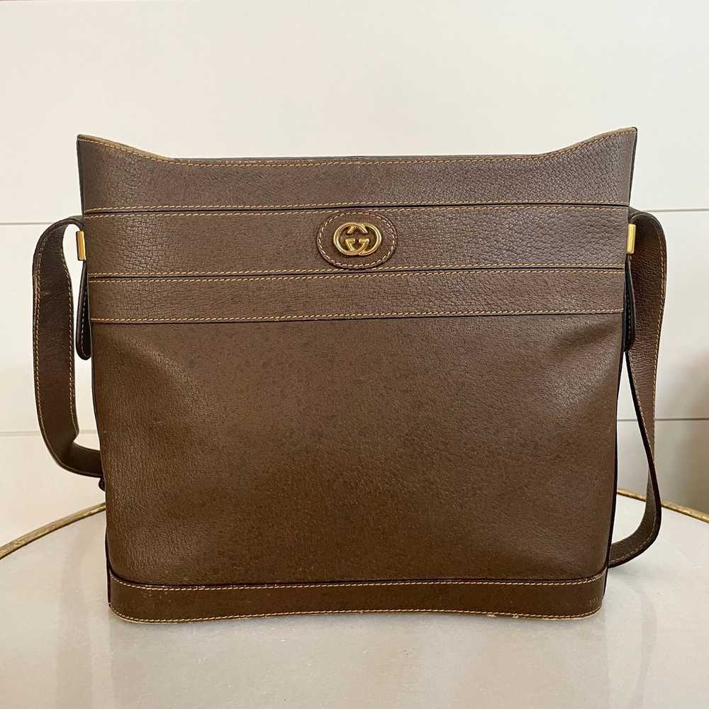 Rare Vintage Gucci Shoulder Bag | Leather Gucci B… - image 1