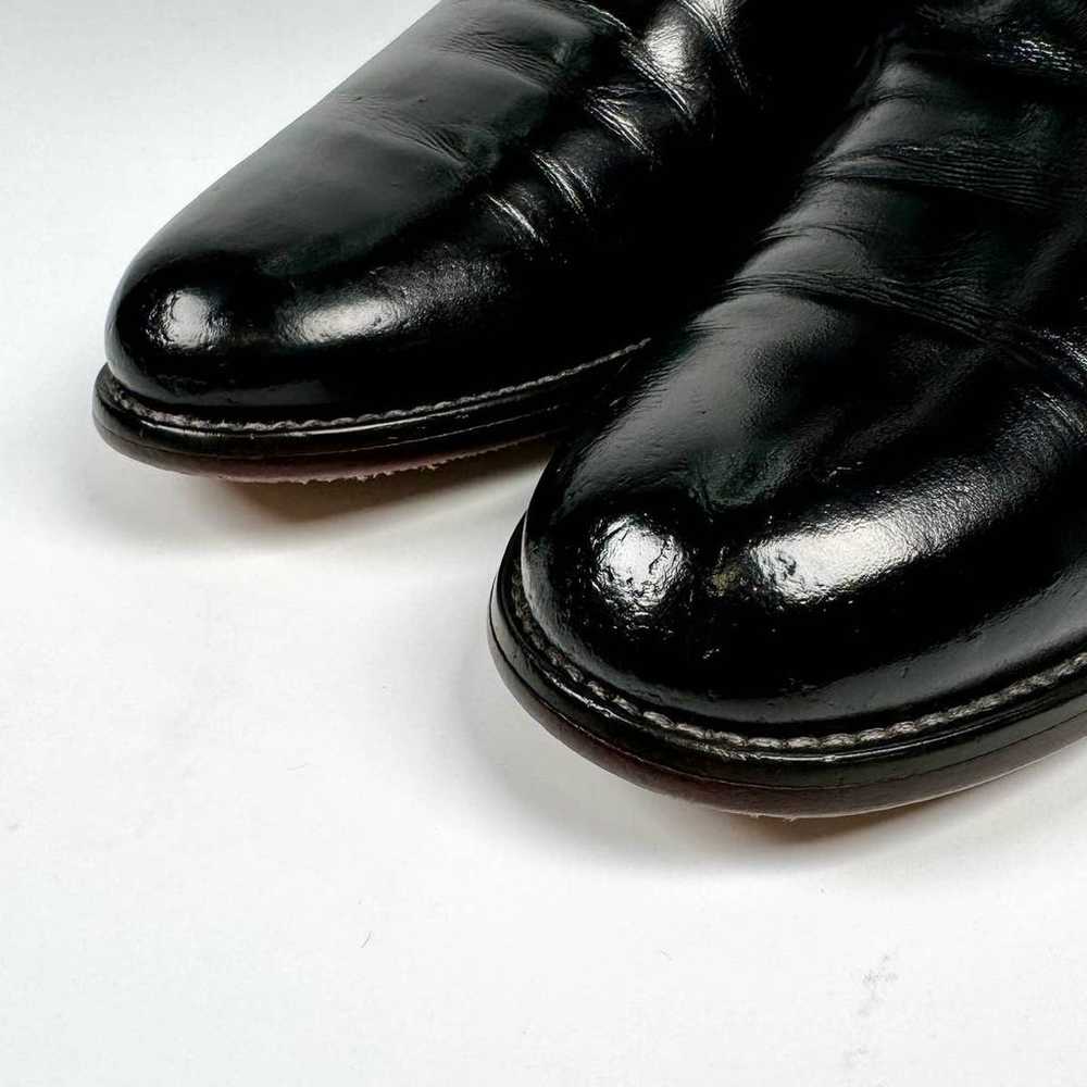 Vintage Justin Boots Women's Black Leather Roper … - image 7