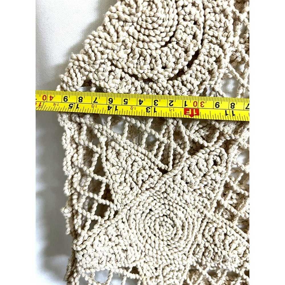 Crochet Knitted Lace Lacy Top  Women Vest Tie Fro… - image 5