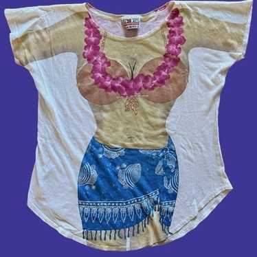 Coconut bra bikini body tee - Hawaiian vintage - image 1