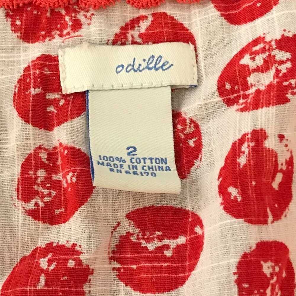 Anthropologie Odille White and Red Polka Dot Blou… - image 6
