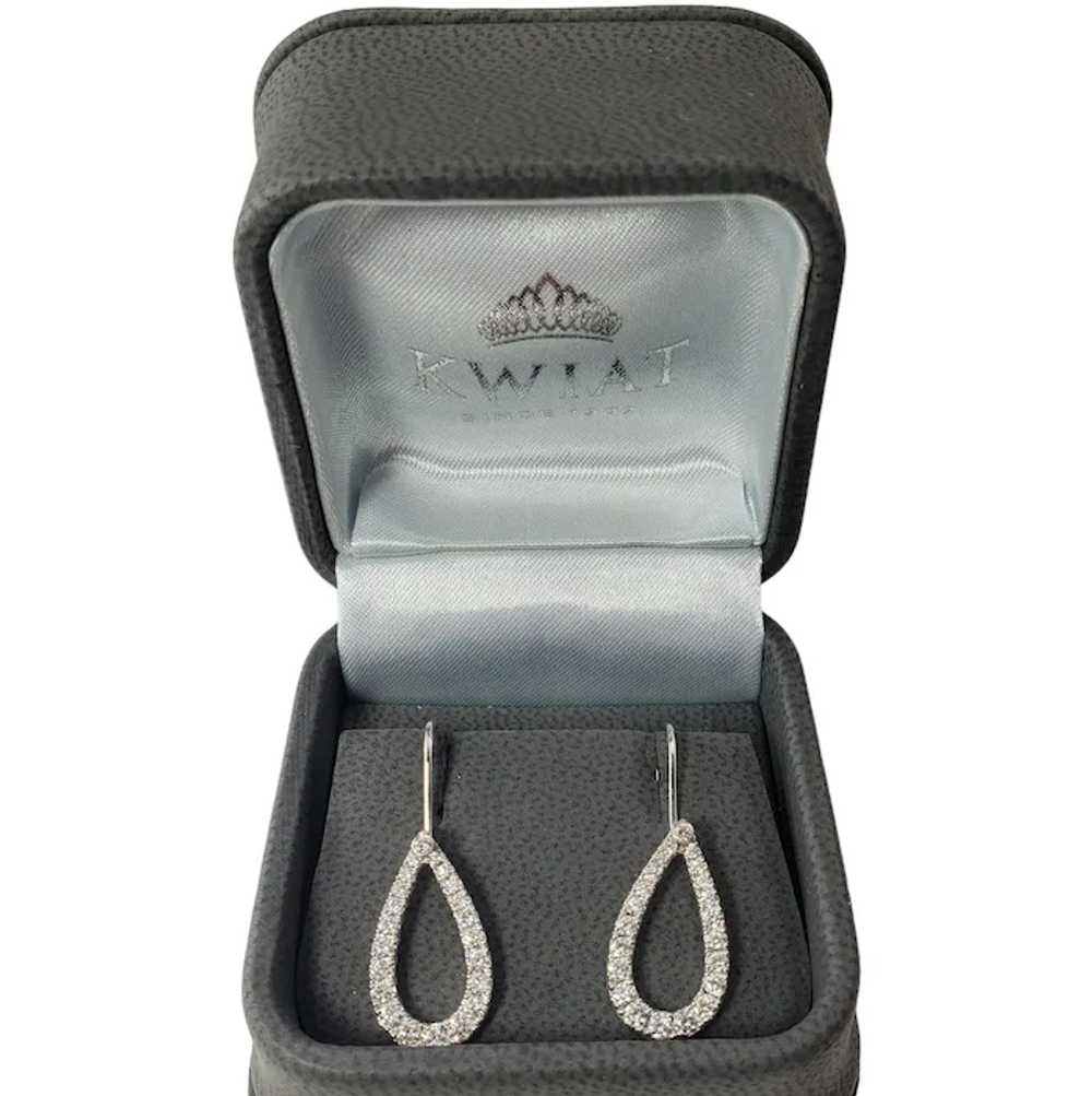 Kwiat 18 Karat White Gold and Diamond Tear Drop E… - image 6