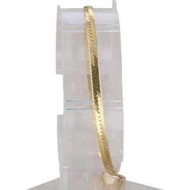 14k Yellow Gold Herringbone Bracelet 3.86g - image 1