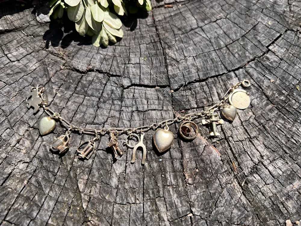 14K Yellow Gold Charm Bracelet - image 10