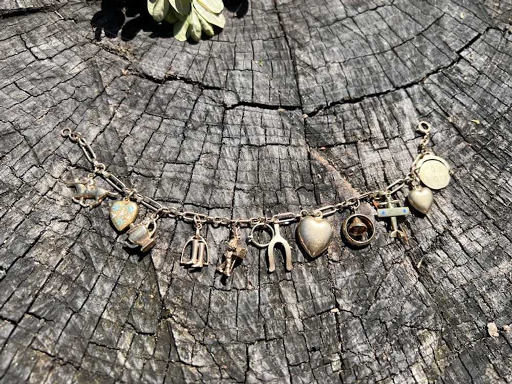 14K Yellow Gold Charm Bracelet - image 9