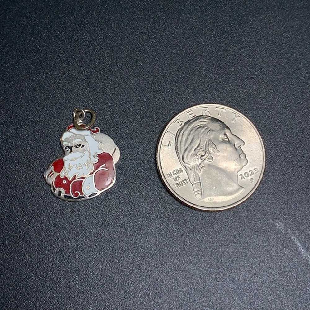 Vintage Sterling Silver 925 Santa Claus Charm Red… - image 7