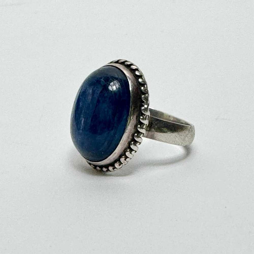 Vintage Sz 6 Blue Kyanite Marked 925 Sterling Sil… - image 2