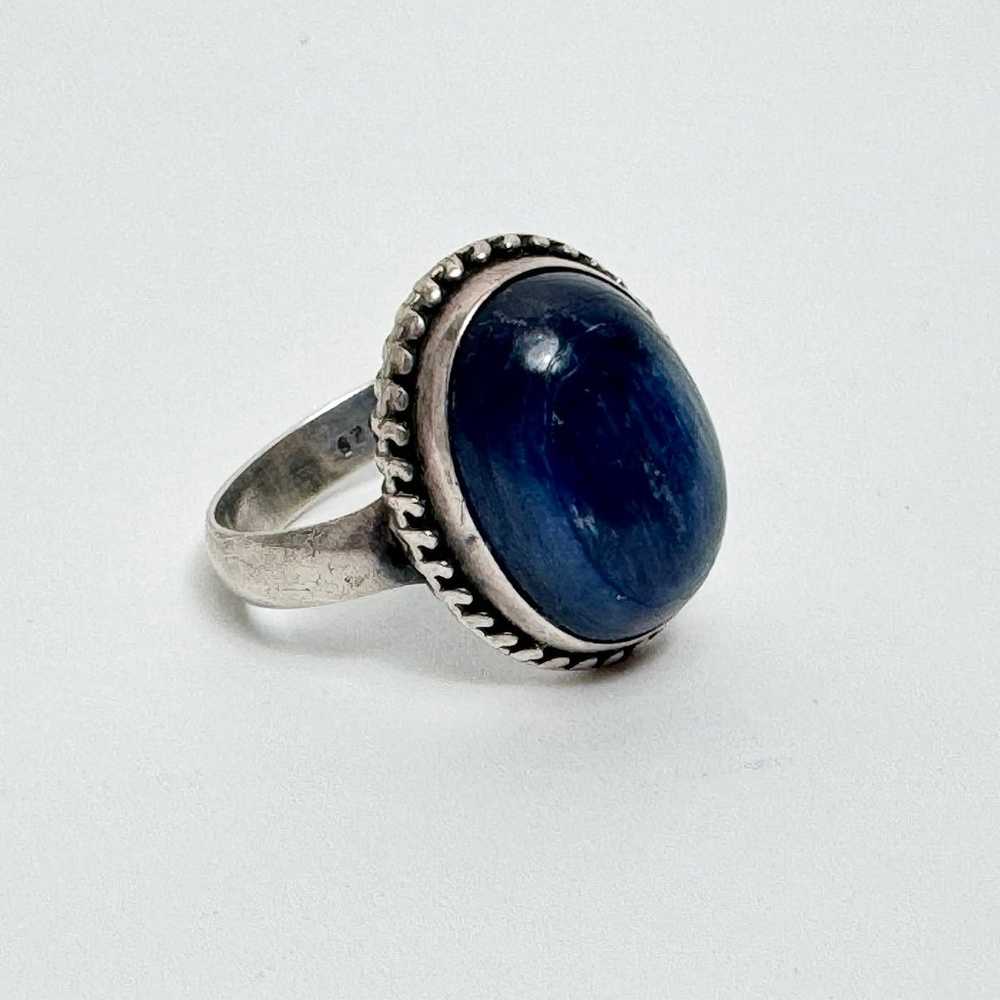 Vintage Sz 6 Blue Kyanite Marked 925 Sterling Sil… - image 3